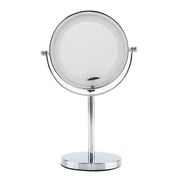 

6 inch Round Bathroom Vanity for Shaving / Makeup LED Light Magnifying Mirror