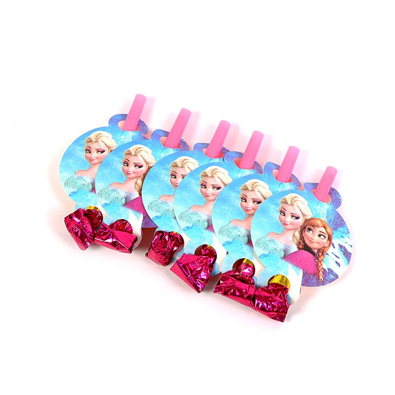 blowout-6pcs Замороженные Дисней Дети Девушки пользу день рождения пакет украшение для торжества чашки тарелки детский душ одноразовые столовые приборы - Цвет: blowout-6pcs