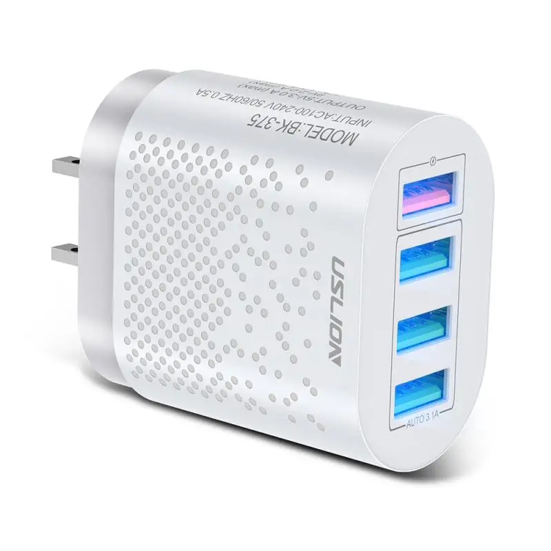 quick charge 3.0 EU/US Plug USB Charger 3A Quik Charge 3.0 Mobile Phone Charger For iPhone 11 Samsung Xiaomi 4 Port 48W Fast Wall Chargers quick charge 3.0 Chargers