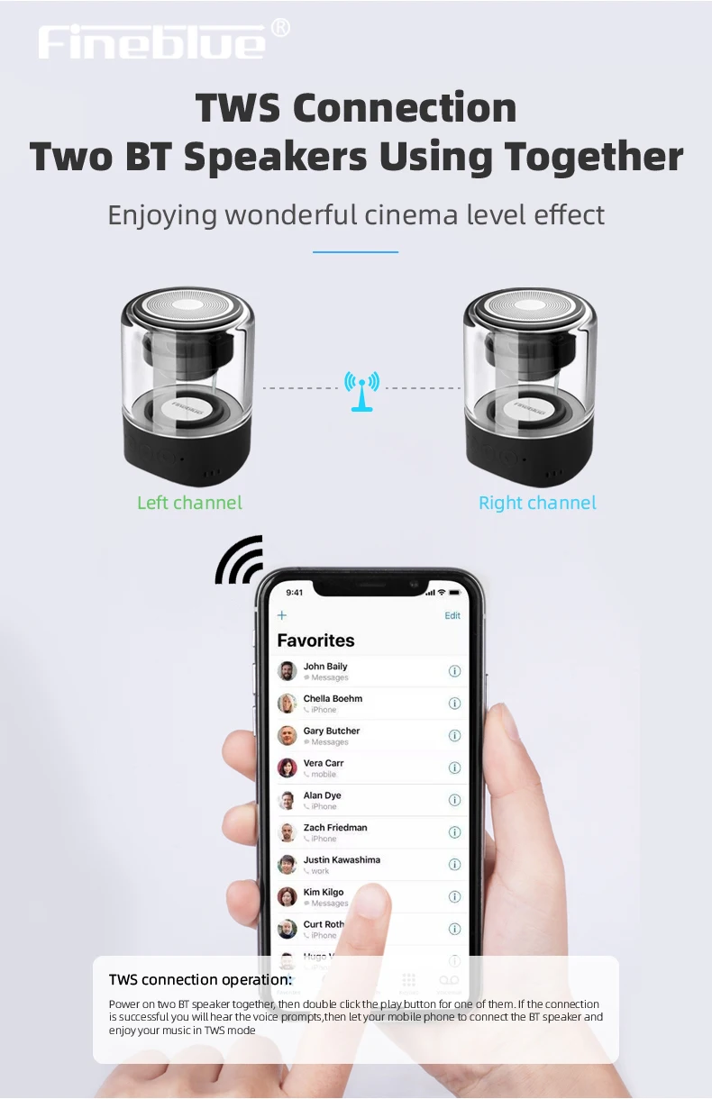 Мини TWS Bluetooth динамик 6D звук бас светодиодный сабвуфер Hifi Handfree вызов портативный динамик s
