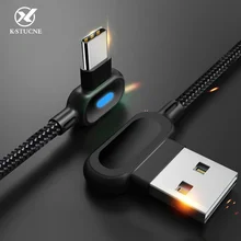 2 м usb type C кабель 90 градусов быстрая зарядка для samsung S10 S9 Note9 A50 шнур USB C зарядный кабель для Xiaomi mi 8 красный mi Note 8 7
