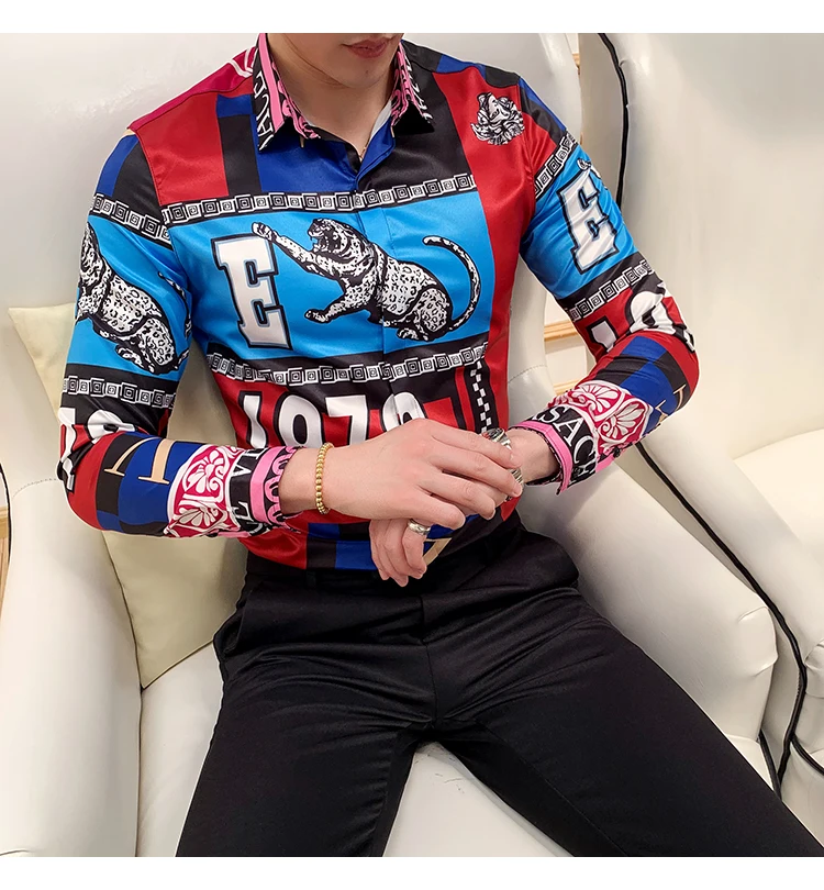 Мужская рубашка Camisa Masculina с длинным рукавом, четыре приталенных повседневных рубашки, летняя брендовая Новая мужская Клубная футболка