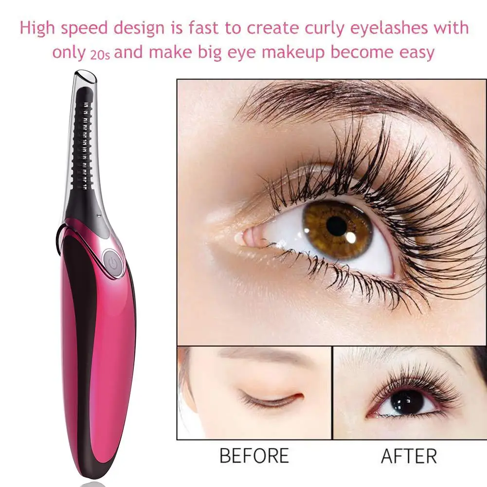

Mini Portable Electric Heated Curling Eyelash Curler Roller Beauty Device Eyelashes Curling Makeup Tools Beauty Gifts For Women