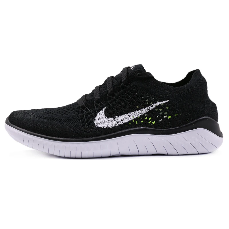 Originl Nike Free RN Flyknit кроссовки для бега женские кроссовки с сетчатой подушкой амортизирующие кроссовки прочные - Цвет: W-942839-001