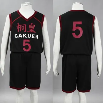 

Kuroko no Basuke Basket Too Gakuen black school basketball suit mens uniforms sport clothes No.5 Aomine Daiki cosplay costume