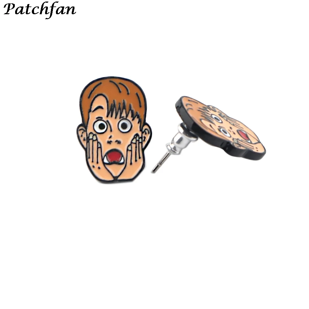 AD088 Patchfan мультфильм пирсинг для уха серьги-гвоздики дети милые серьги-кольца