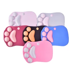 Almofada do rato bonito anime macio gato pata mouse almofadas apoio de descanso de pulso conforto silicone espuma memória gaming mousepad esteira