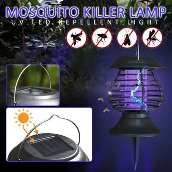 

2 in 1 Mosquito Killer Lamp Solar Light Outdoors Garden LED UV Mosquito Repellent Lights Path Lighting Insect Killer 15