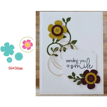 

3-piece Set Graceful Small Flower Affordable Plant Decoration Metal Cutting Dies For DIY Scrapbooking Paper Cards New 2019