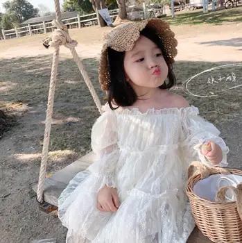 

2020 Korea Style Baby Girls Lace Princess Dress Fashion Kids Girls Dresses 1-6t