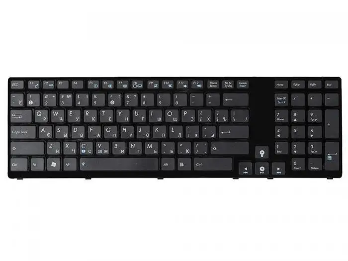 Клавиатура для ноутбука Asus K93SM K93SV K95VJ K95VB K95VM X93SV K93 K95. Чёрная гор. Enter | Компьютеры и