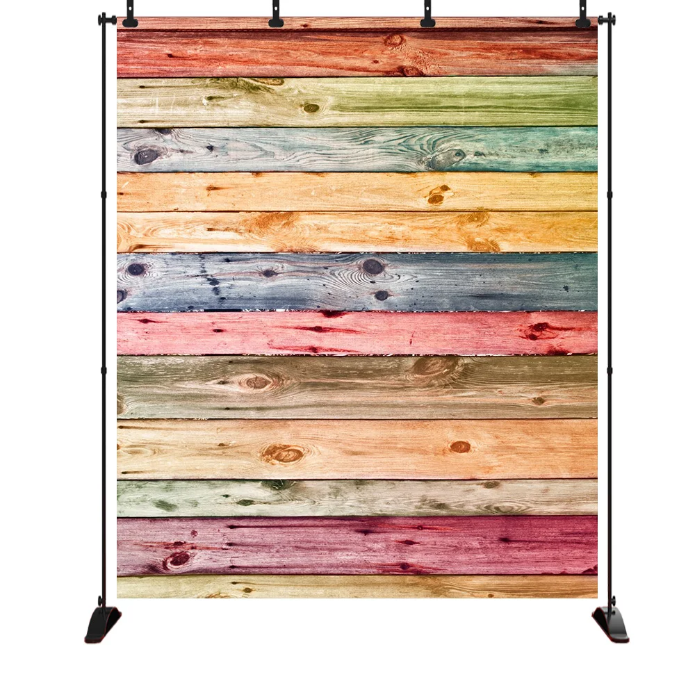 

Colorful Painted Striped boards Background Portrait Camera Photography Backgrounds Custom Photographic Backdrops Photo Studio