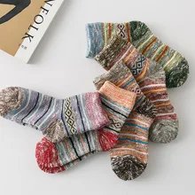 Утолщенные теплые хлопковые носки с вышивкой Женские хлопковые толстые нескользящие носки-тапочки женские повседневные Мягкие забавные носки