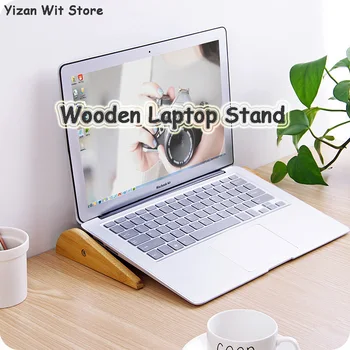 

Wooden Laptop Stand Stretchable Bracket Wood Material Easy to Use Best Seller