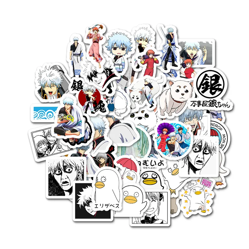 50 шт. японский аниме GINTAMA мультфильм наклейки для чехол ноутбука мотоцикла