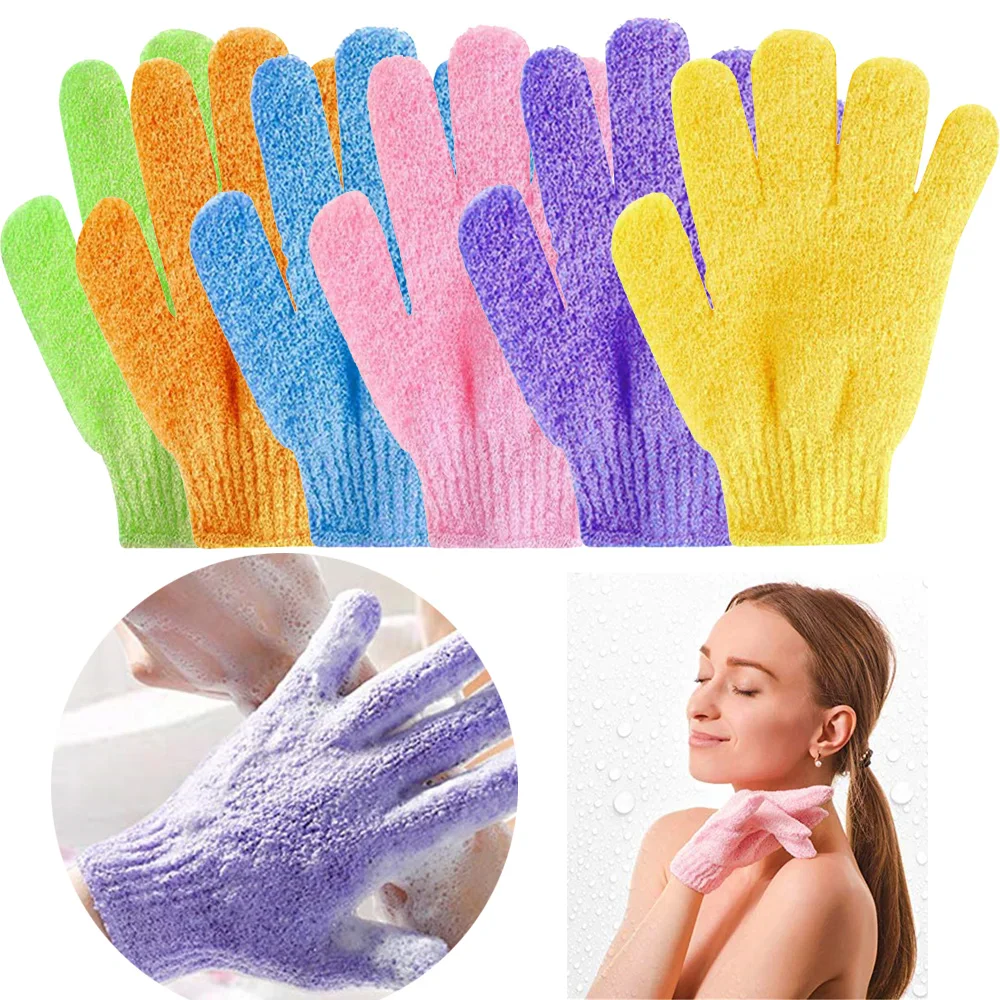 1/2PCS Peeling Exfoliating Mitt Glove For Shower Bath Scrub Gloves Skin