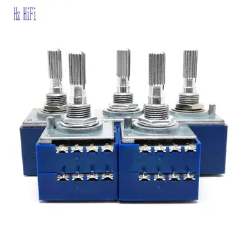 

5PCS NEW 250K RH2702 Rotary Potentiometer ALPS RK27 250KAX2 8PIN FOR Amplifier Audio Volume Control Pot Stereo
