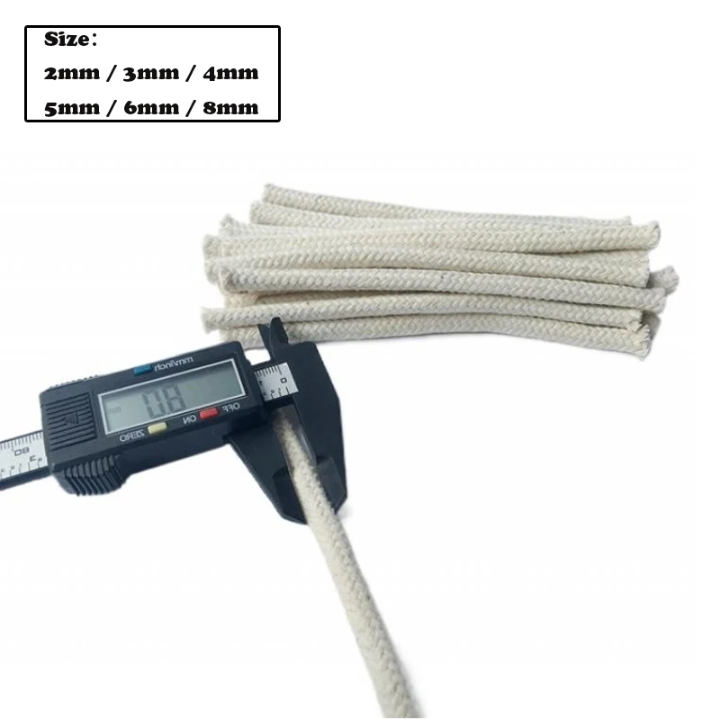 Round Cotton Wick Burner 5M long Kerosene Alcohol lamp Torch Oil Wine Bottle Accessory