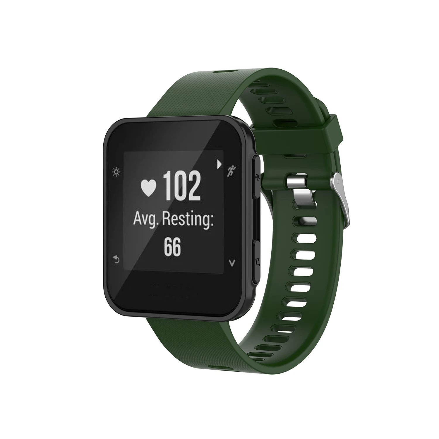 Для Garmin Forerunner35 Forerunner30 Smartwatch ремешок силиконовый сменный ремешок для часов Ремешок унисекс аксессуары для ремня - Цвет: Army Green