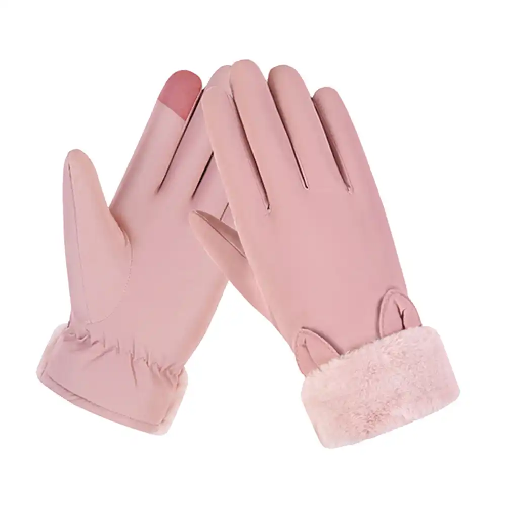 velvet waterproof men gloves winter warm thermal fleece mittens