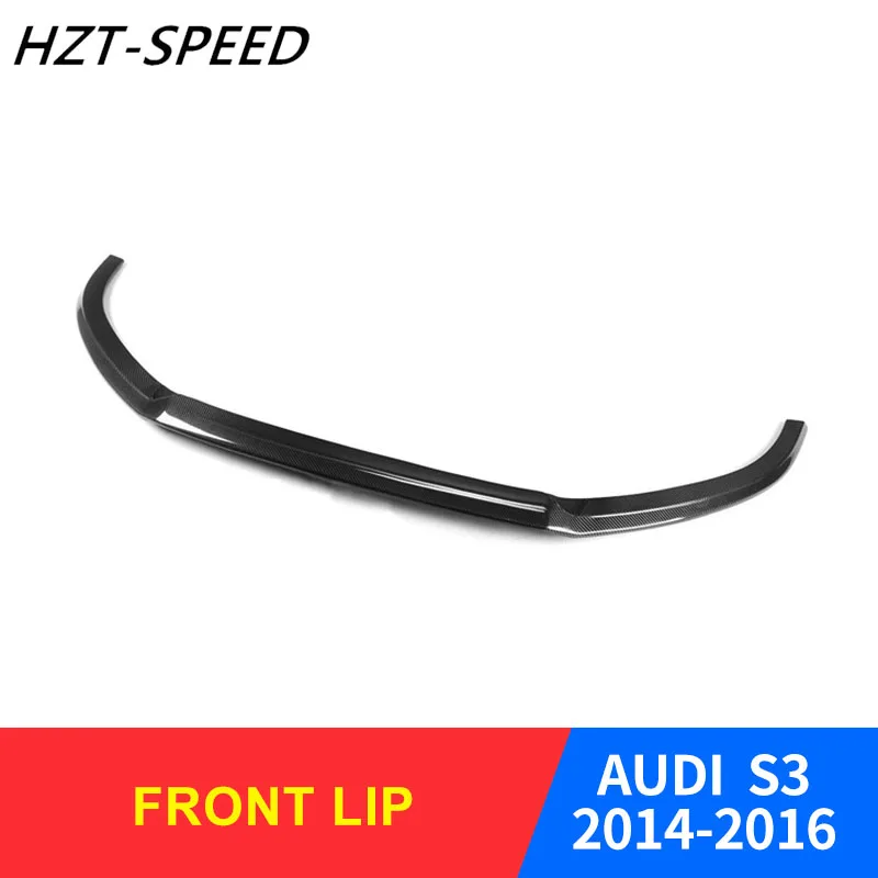 

ABS/Carbon Fiber Car Front Lip Splitters Bumper Aprons Body Kit Racing Under Spoiler For AUDI S3 2014-2016