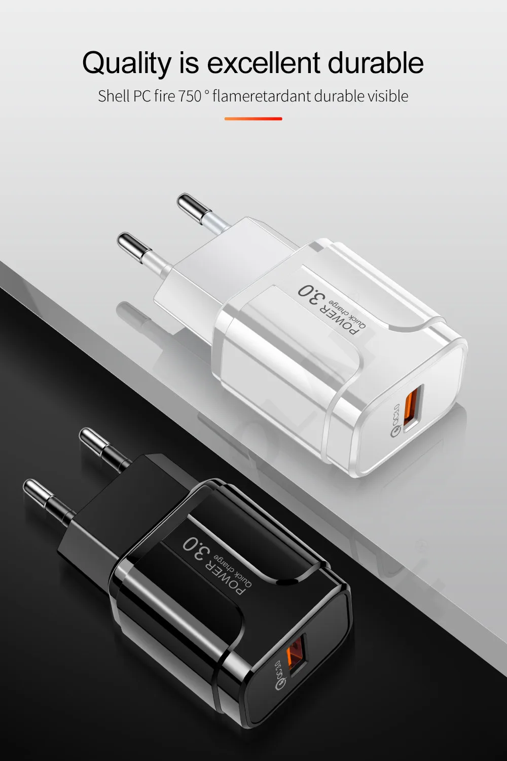 QC 3,0 USB зарядное устройство для samsung A50 A70 Quick Charge 3,0 быстрое зарядное устройство для зарядки телефона адаптер для iPhone XR XS Xiaomi Mi9 EU US
