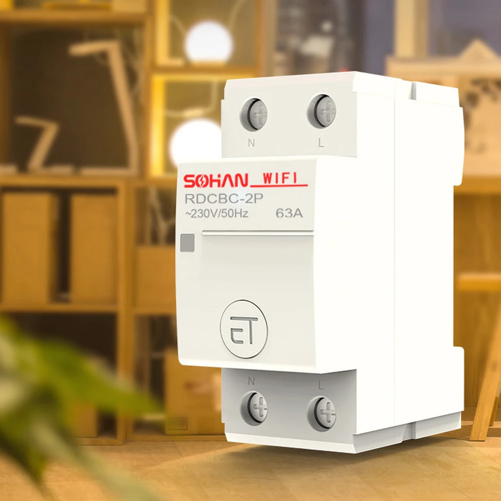 WiFi Circuit Breaker Remote Control Intelligent Switch 1P Household Intelligent WiFi Circuit Breaker by eWeLink Voice Control