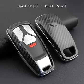 

Key Case Fob Bag Holder ABS Hard Shell Cover Parts Fit For Audi A4 A5 S4 S5 Q5 Q7