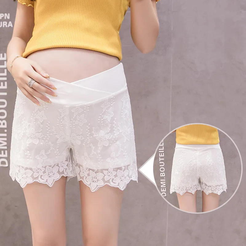 

Photo Shoot New Style Pregnant Women Low-Rise Summer Lace Leggings Safety Shorts Fashion Outer Wear Shorts Hot Pants