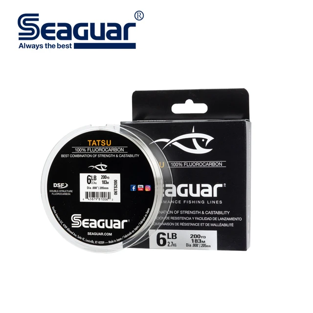 SEAGUAR TATSU Fluorocarbon Fishing Line Linhas Pesca 183M Carbon Fiber  JAPAN Monofilament Freshwater Fishing Tackle 6LB-12LB - AliExpress