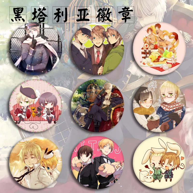 

Anime Hetalia: Axis Powers Cosplay Costumes Badge Brooch Pins Collection Bags Badges Accessories For Backpacks Clothes