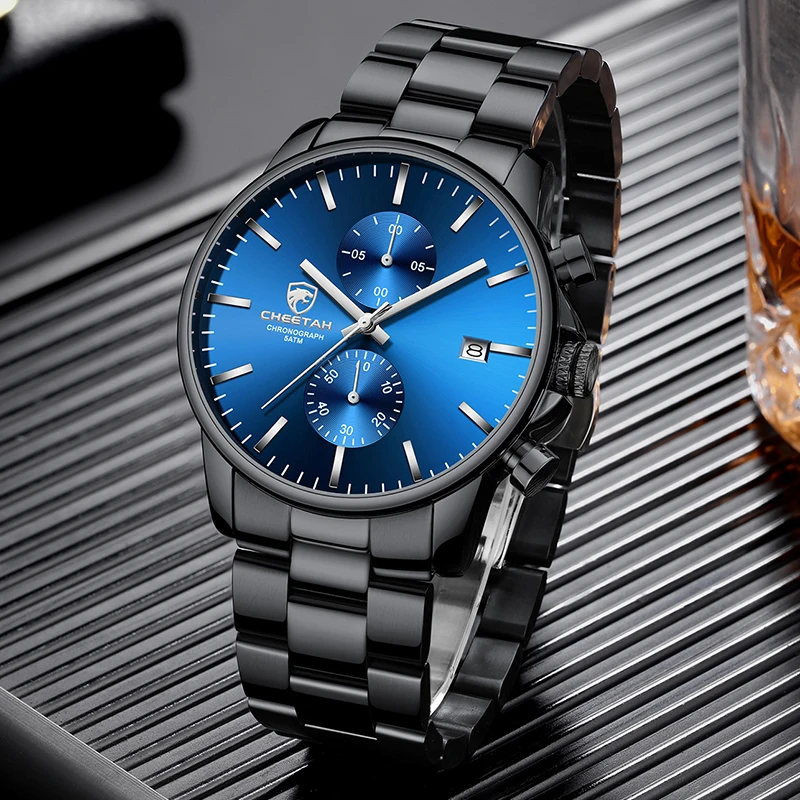CHEETAH Men Watch Top Brand Fashion Sport Mens Watches Waterproof Business Quartz Male Clock Man Stainless Steel Wristwatches 2
