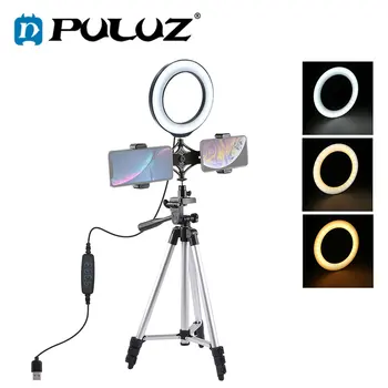 

PULUZ Tripod For Phone Led Ring Light With Stand Fotografia Youtube Camera Video Maquiagem Profissional Completa Selfie Studio