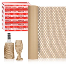 Rouleau d'emballage brun en papier nid d'abeille, papier d'emballage pour cadeau, pour mariage, noël, fête d'anniversaire, matériel artisanal pour la maison