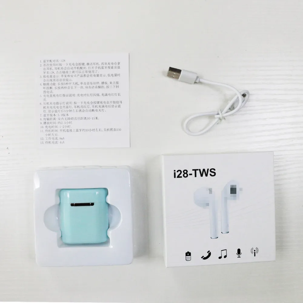 LOVESO i28 мини-наушник bluetooth TWS Беспроводная Спортивная сенсорная гарнитура с микрофоном, беспроводные наушники для Xiaomi IOS