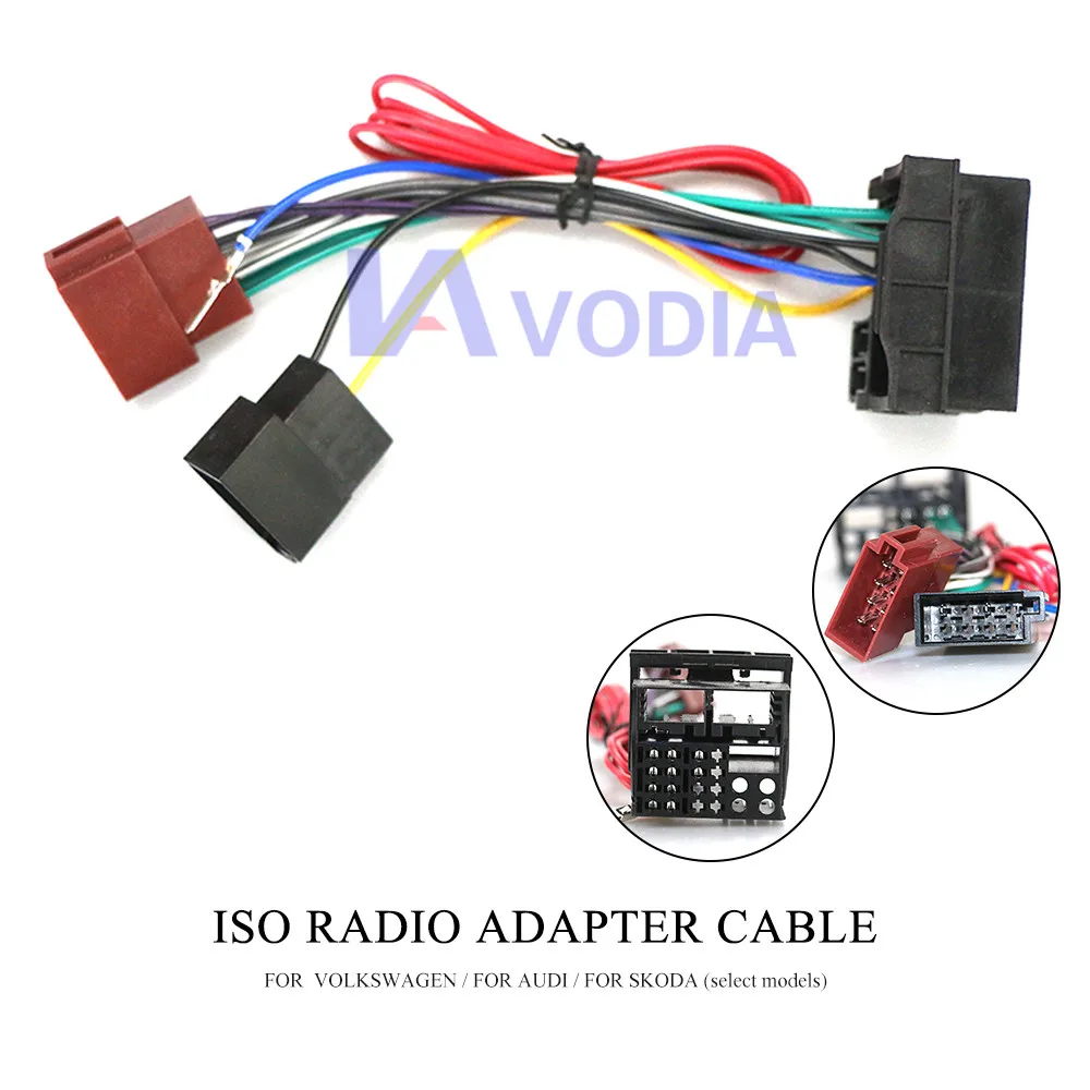 Adaptador de Radio ISO 12 125 para VOLKSWAGEN, AUDI, (modelos selectos), Conector arnés de conector de Cable de telar de plomo|Cables, adaptadores y enchufes| - AliExpress