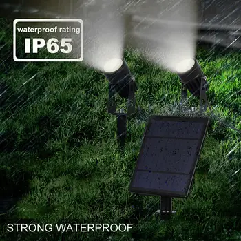 

2pcs Garden LED Solar Lamp Outdoor Waterproof Landscape Lawn Spotlight Decor Stable Performance Charging Overload Protection