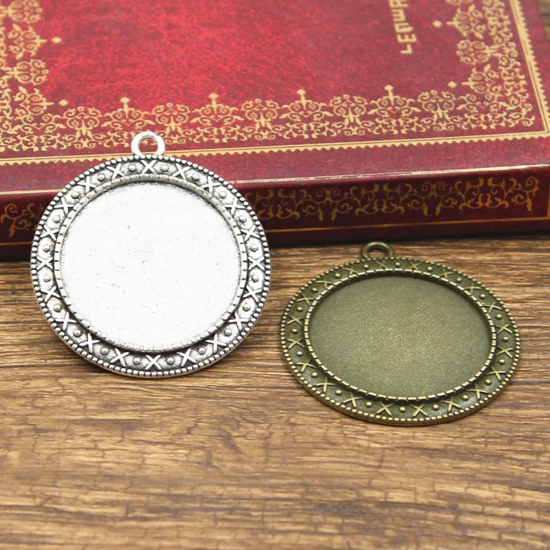 Основа для кабошона подходящая под старину серебро и бронзу 30 мм 2 шт. | Украшения