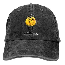 Унисекс жуткая Летучая мышь с привидениями вымытая хлопковая бейсболка винтажная Регулируемая шляпа для папы