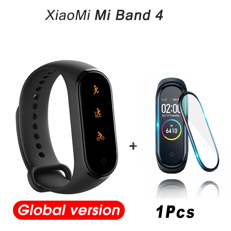 Xiaomi mi смарт-браслет 4, полноцветный экран, mi Band 4 mi 4, смарт-браслет, фитнес-браслет, Bluetooth, водонепроницаемый смарт-браслет - Цвет: Package 7