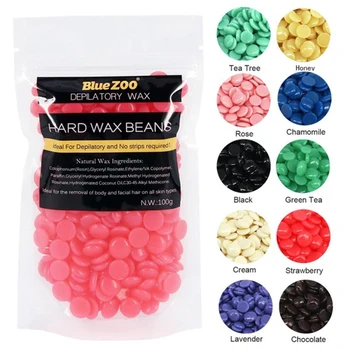 

Pearl Hard Wax Beans Hair Removal Cream Hot Film Waxbeans Painless Depilatory Wax Bean Face Legs Body Arms 2pcs 100g