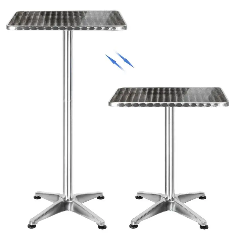 1PCS Silvery Outdoor Tables High Quality Aluminum Alloy Folding Table And Chair Set For Furniture Camping Picnics Barbecue HWC