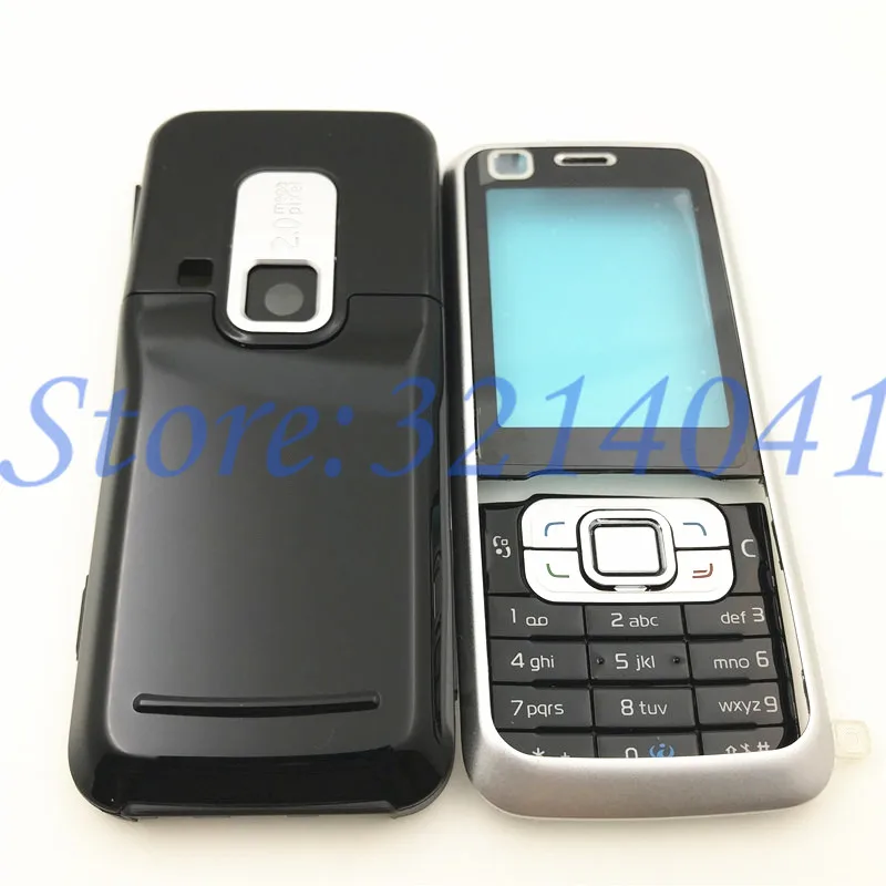 10 шт./партия для Nokia 6120 6120C чехол для телефона+ клавиатура+ задняя крышка батарейного отсека с логотипом