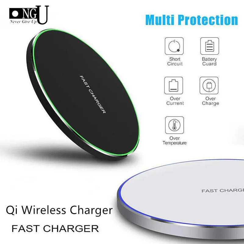 

Qi 10W Fast Wireless Charger For Samsung Galaxy S10 S9/S9+ S8 Note 9 Wireless Charging Pad for iPhone 11 Pro XS Max XR X 8 Plus