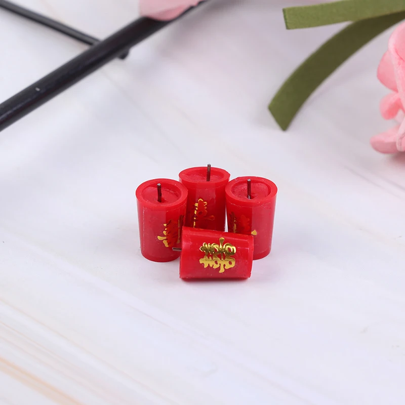 Simulation Furniture Model Toys for Doll House Decoration 2/4Pcs 1/12 Dollhouse Miniature Accessories Mini Resin Candles | Игрушки и