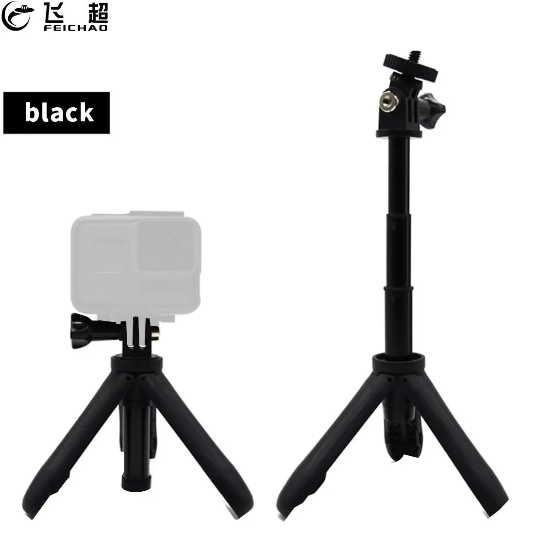 Mini Protable Tripod Extension Pole Handheld Monopod Pole Hand Grip Selfie Stick Mount for Gopro Hero 8 7 YI Osmo Action Camera-0