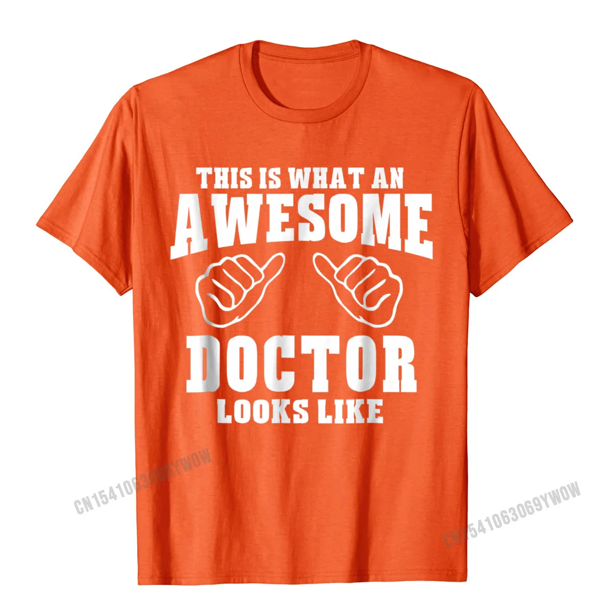 Tops Shirts Personalized Tops Tees Summer Hip Hop Normal Short Sleeve 100% Cotton Fabric Round Neck Men T Shirt Normal This Is What Awesome Doctor Looks Like- Unisex T-shirt__791 orange