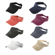 Пустой Топ кепки регулируемый, для спорта на открытом воздухе Солнцезащитная Шляпа Сплошной Цвет Повседневная Беговая теннисная Кепка