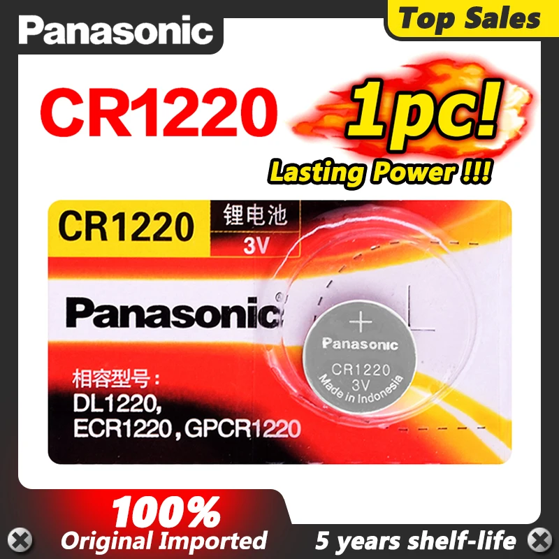 Горячая продажа PANASONIC 1 шт. оригинальный cr1220 cr 1220 3v кнопка батареи батарея DL1220 BR1220