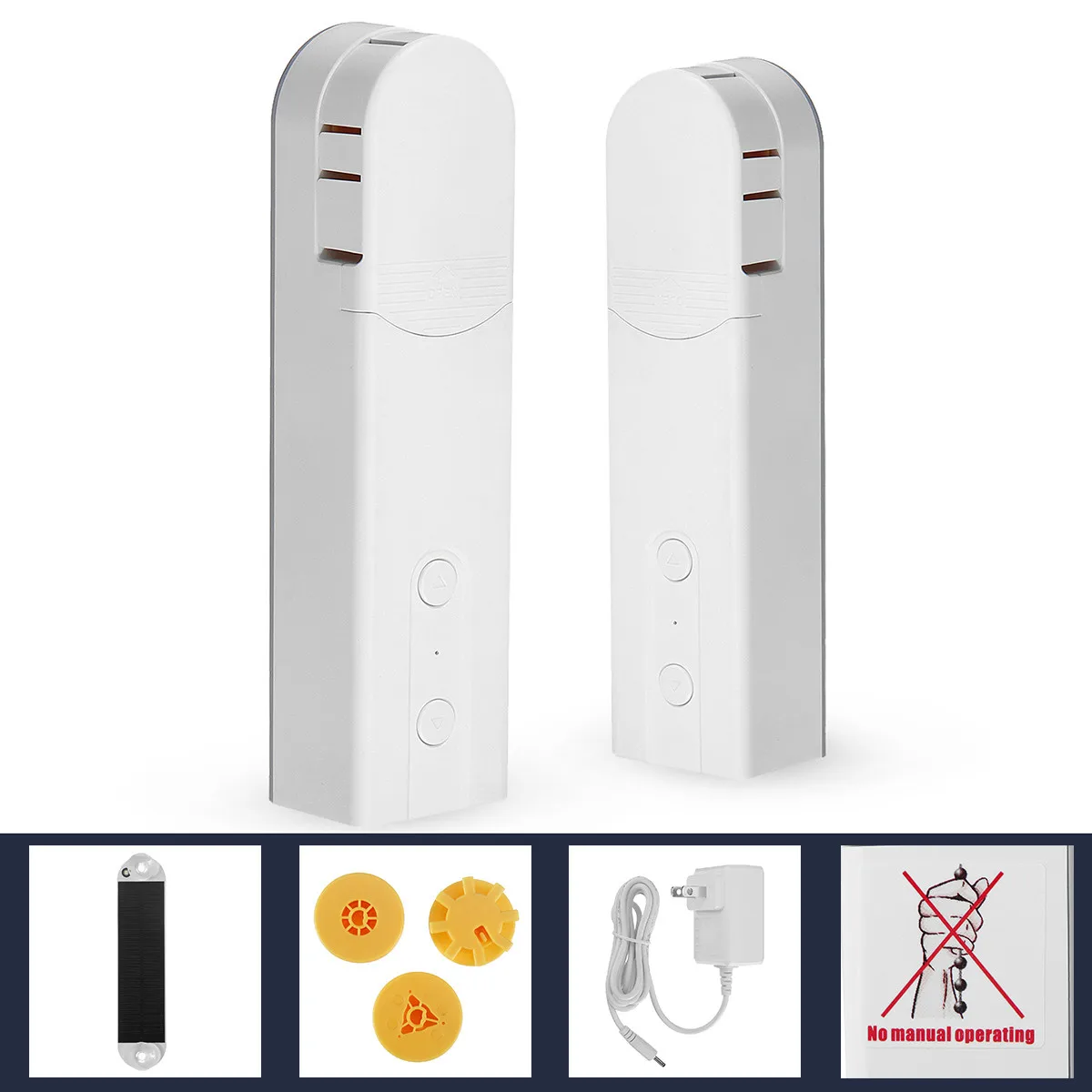 Baratos Nuevo Smart DIY motorizado cadena persianas enrollables sombra Unidad de obturador Motor alimentado por Panel Solar y cargador bluetooth APP Control